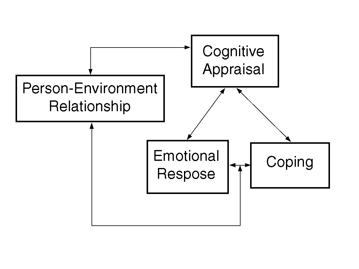 diagram showing connections between cognitive appraisal and emotional response